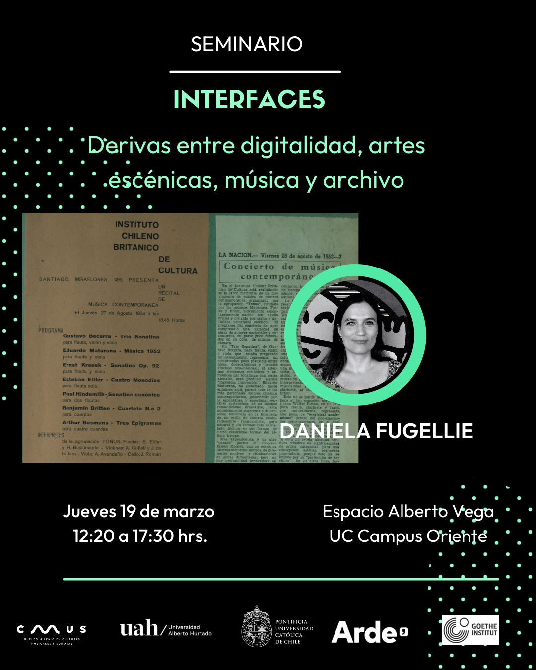 Daniela Fugellie participará en el Seminario Interfaces