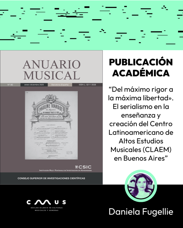 Daniela Fugellie published an academic article in the Musical Yearbook