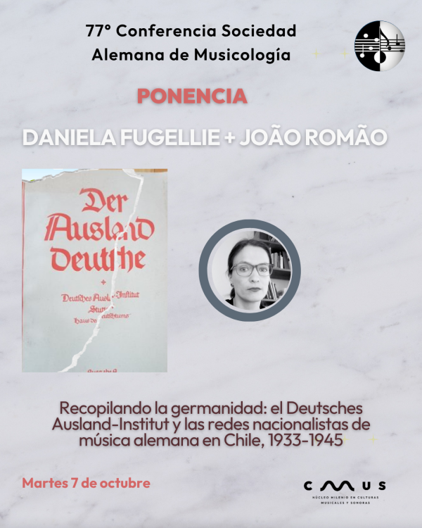 Daniela Fugellie will participate in the 77th Conference of the German Musicological Society.