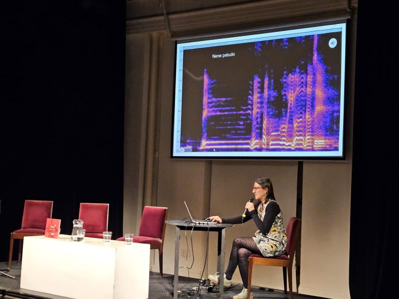 Laura Jordán at the Zitarrosa Symposium in Uruguay