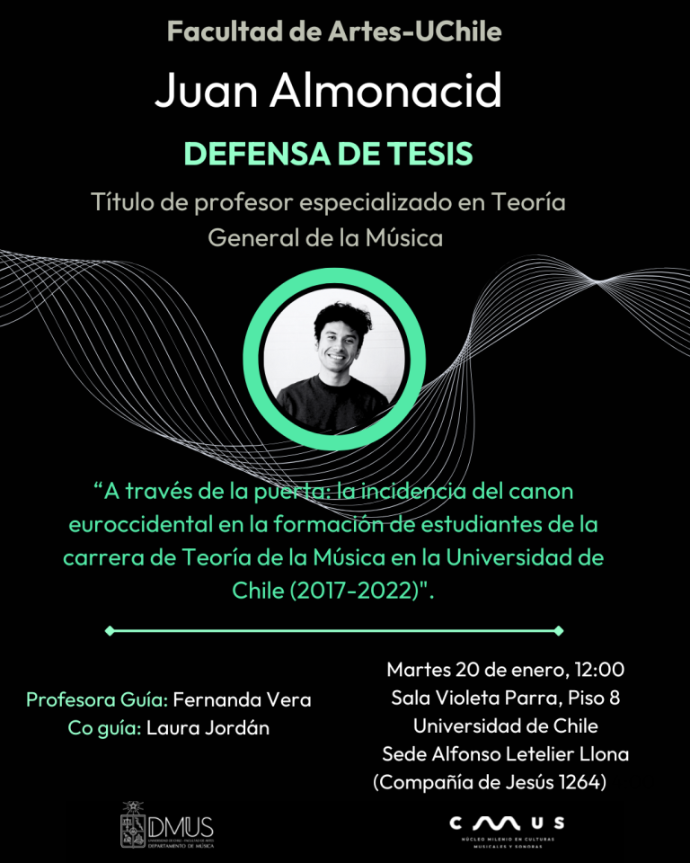 Tesista CMUS Juan Almonacid opta a su título mañana en la Universidad de Chile