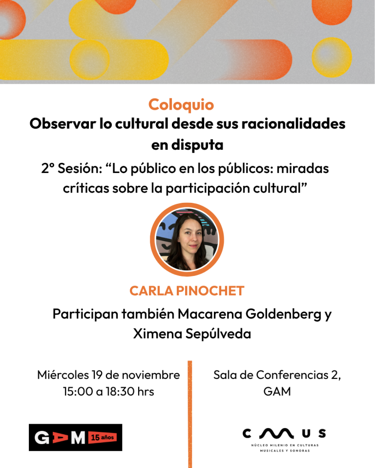 Carla Pinochet en Coloquio del GAM