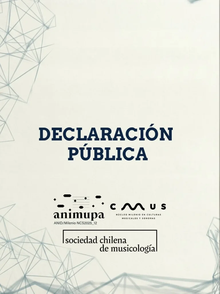 CMUS, Nucleo Animupa y Sociedad Chilena de Musicología se unen para una declaración pública