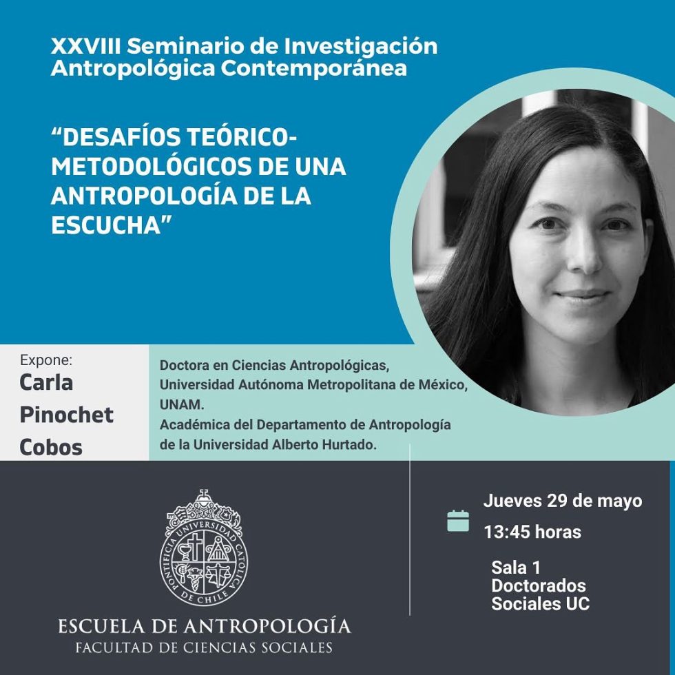 Carla Pinochet at the 28th Contemporary Anthropological Research Seminar