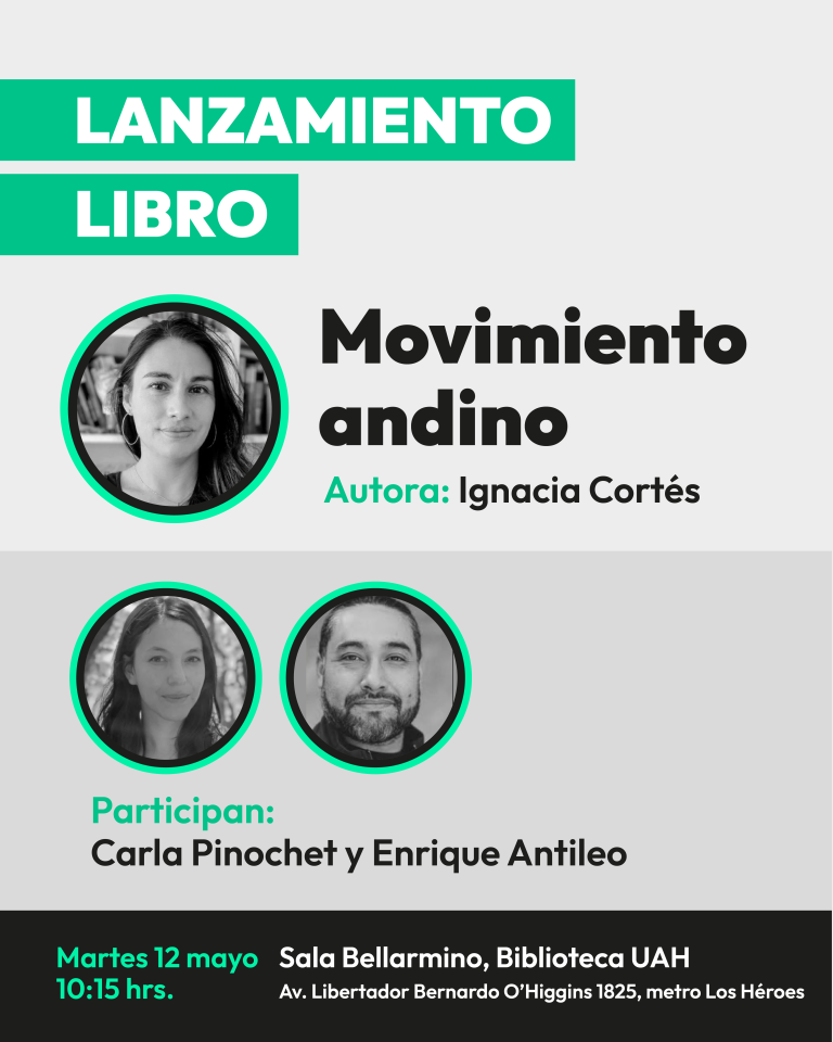 Carla Pinochet en lanzamiento del libro Movimiento Andino