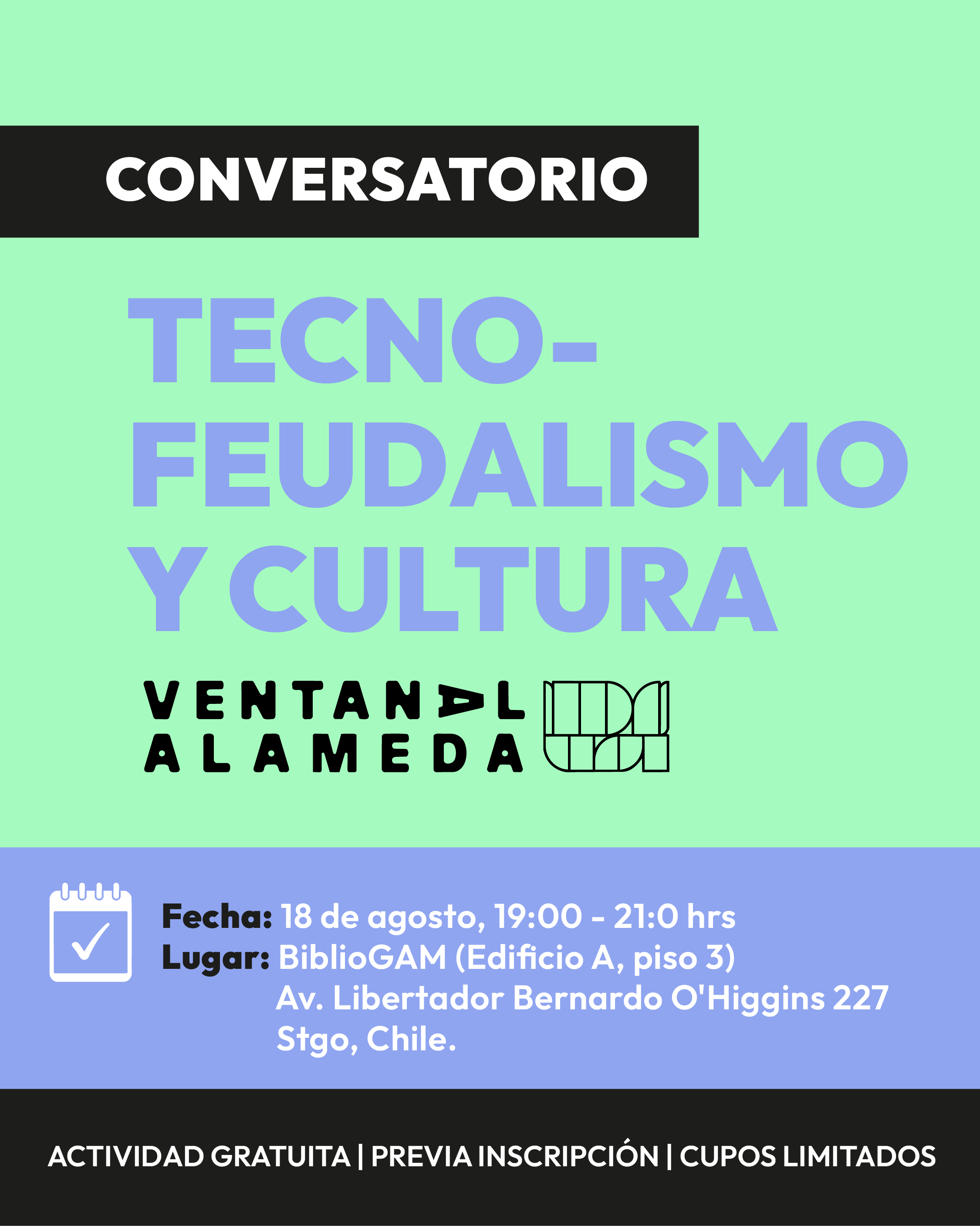 Carla Pinochet en Conversatorio Ventanal Alameda: Tecnofeudalismo y cultura